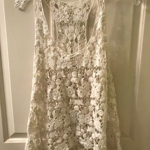 Lace cover up/ tank top
